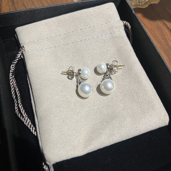 D̲a̲v̲i̲d̲ ̲Y̲u̲r̲m̲a̲n̲ Pearl Earrings - Picture 4 of 5